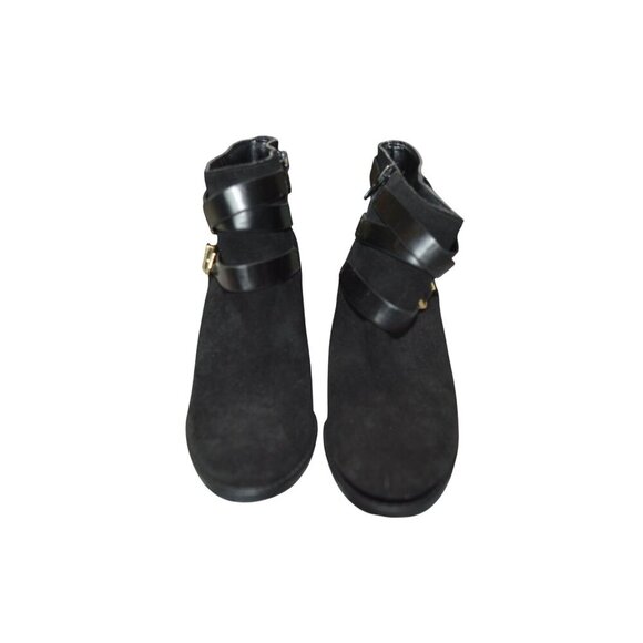 INC International Concepts Black Jaydie Boots Women's Size 7.5 Leather Buckles - Picture 3 of 11